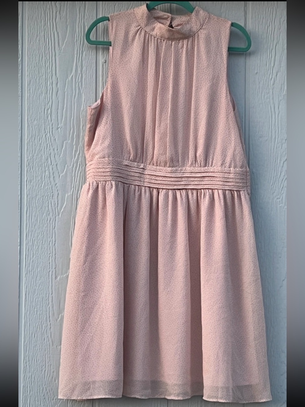 Azalea soft pink with tiny black dots dress size US 1x
